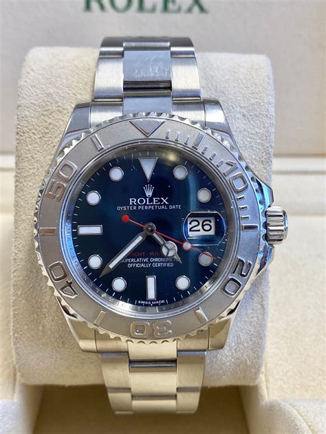 rolex yachtmaster platinum blue face